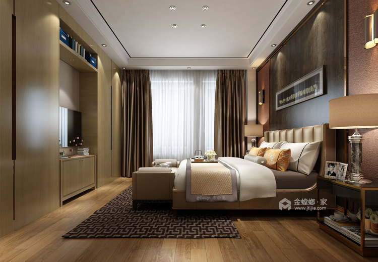 190平琉森堡现代风格-卧室效果图及设计说明