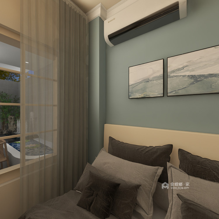 75平水云间日式风格-卧室效果图及设计说明