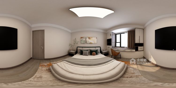 100平宏公馆现代风格-热爱生活才能被生活所爱-卧室效果图及设计说明