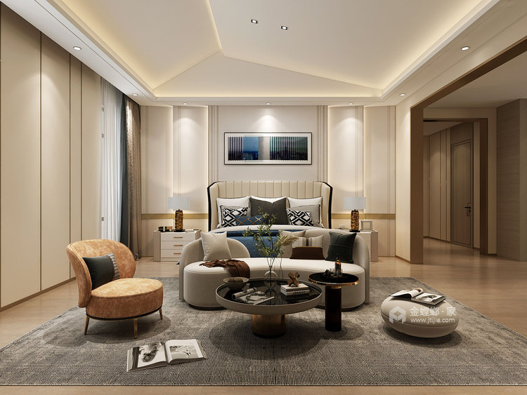 960平未来方舟现代风格-卧室效果图及设计说明