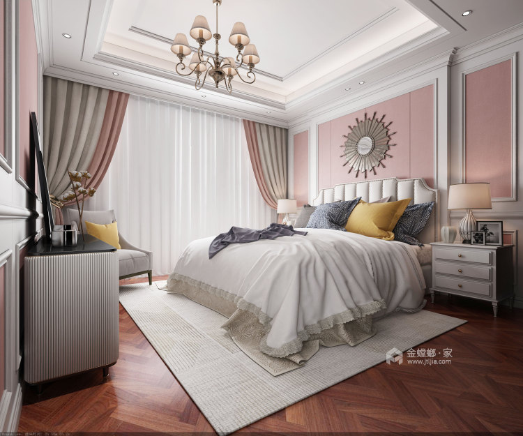 430平未来方舟简欧风格-卧室效果图及设计说明