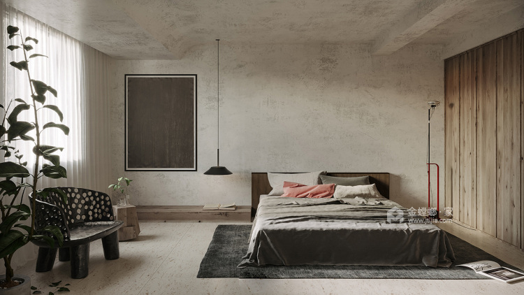 500平森林别墅现代风格-让空间更纯粹-卧室效果图及设计说明