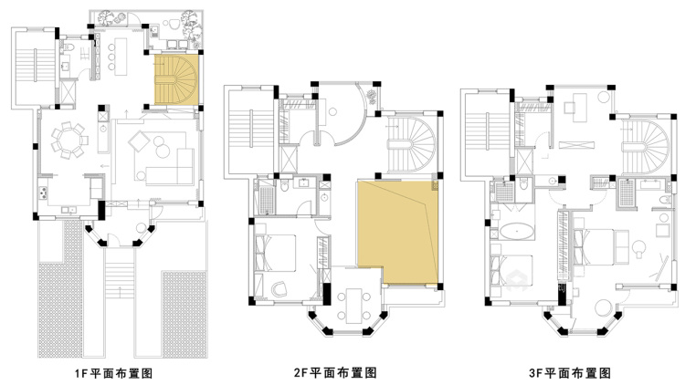 500平森☆林别墅现代风格-让空间更纯粹-平面设计图及设计说明