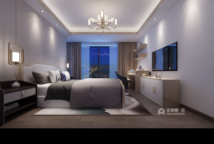 250平未来方舟新中式风格-卧室效果图及设计说明