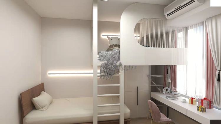 89平翡翠城日式风格-简约的家-空间效果图