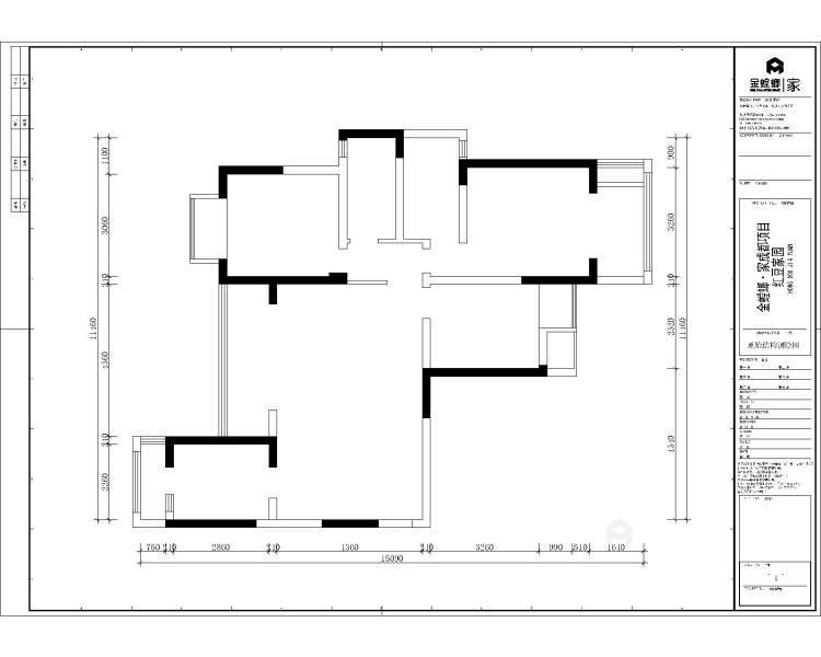 124平红豆家园现代风格-业主需求&原始结构图