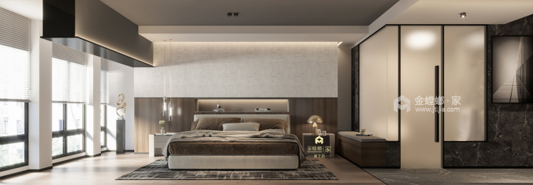 280平澜湾九里新中式风格-卧室效果图及设计说明