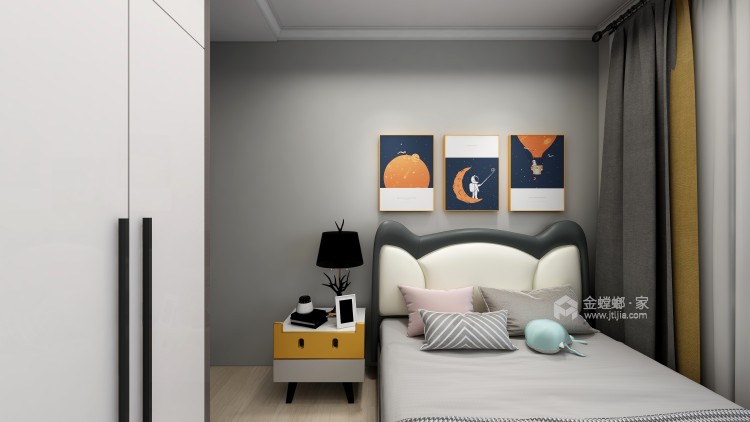 107平鹭湖国际现代风格-卧室效果图及设计说明