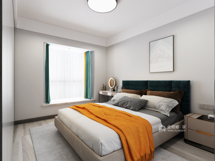 160平湘建雅苑现代风格-卧室效果图及设计说明