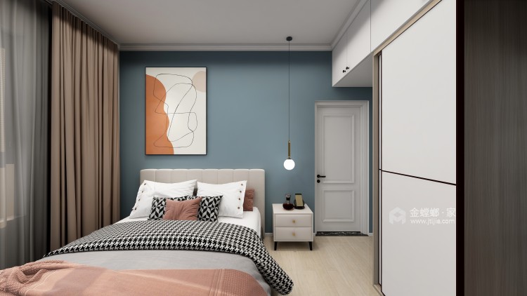 107平鹭湖国际现代风格-卧室效果图及设计说明