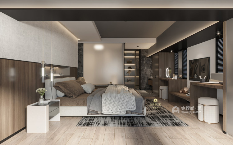 280平澜湾九里新中式风格-卧室效果图及设计说明