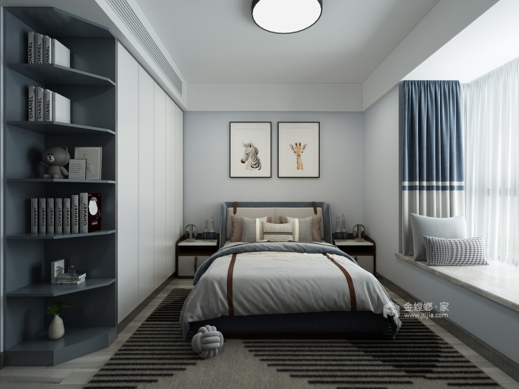 160平湘建雅苑现代风格-卧室效果图及设计说明