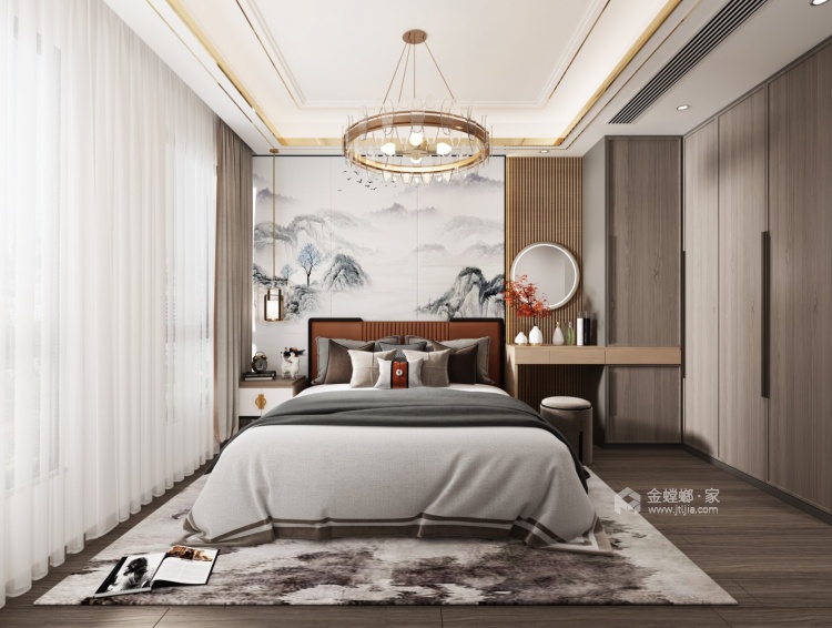 167平旺达名苑现代风格-卧室效果图及设计说明