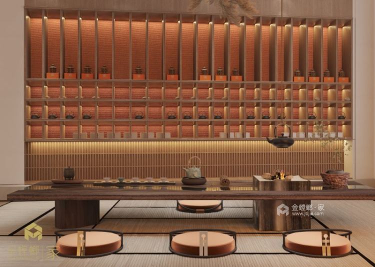 500平玫瑰府邸新中式风格-餐厅效果图及设计说明