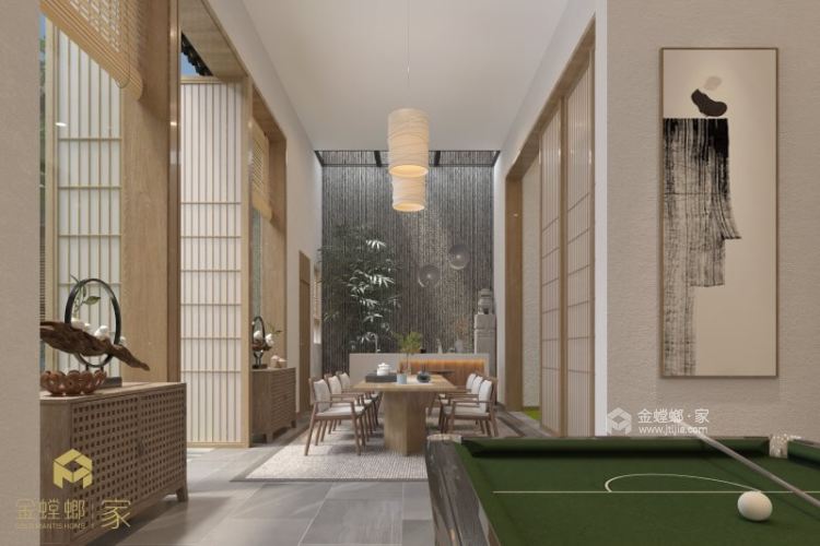 500平玫瑰府邸新中式风格-卧室效果图及设计说明