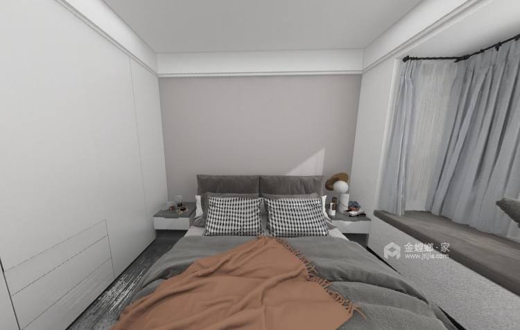 120平CBD现代风格-卧室效果图及设计说明