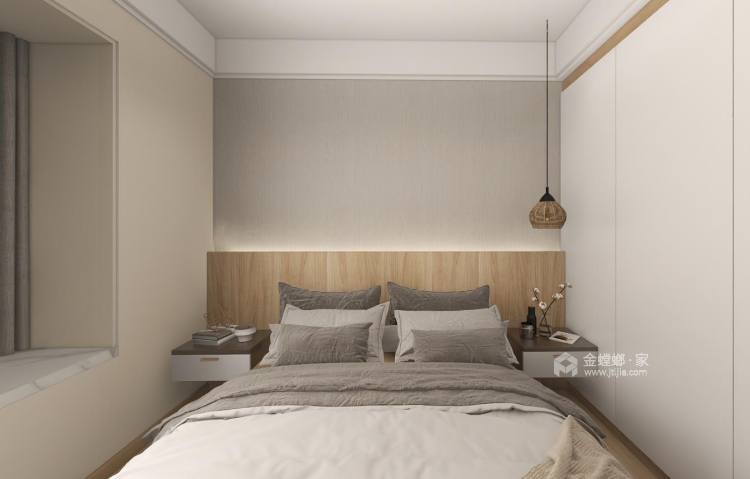 110平九滨湿地日式风格-卧室效果图及设计说明