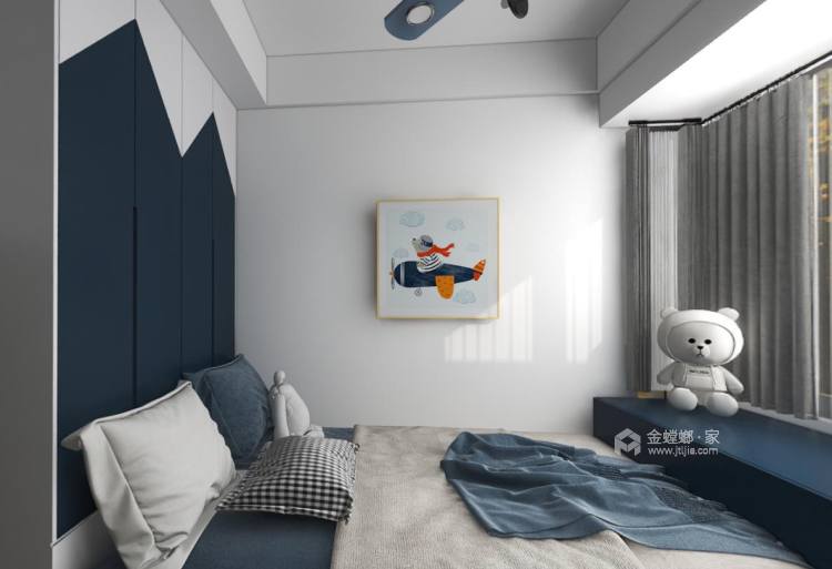 113平滨河湾北欧风格-卧室效果图及设计说明