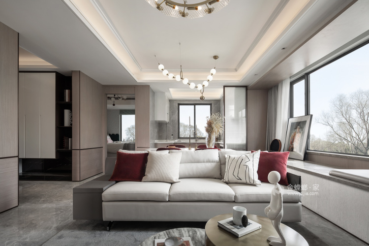 130平今日家园现代风格-摩登，时尚更高级-客厅效果图及设计说明