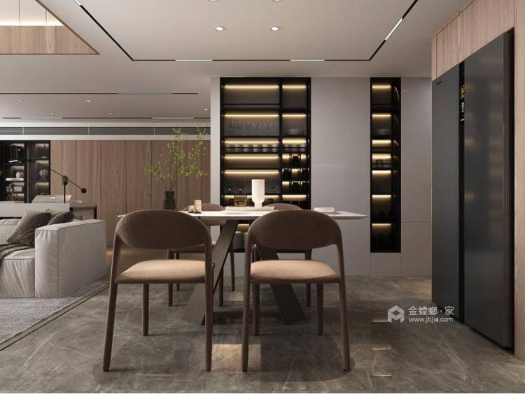 100平臻湾汇现代风格-餐厅效果图及设计说明