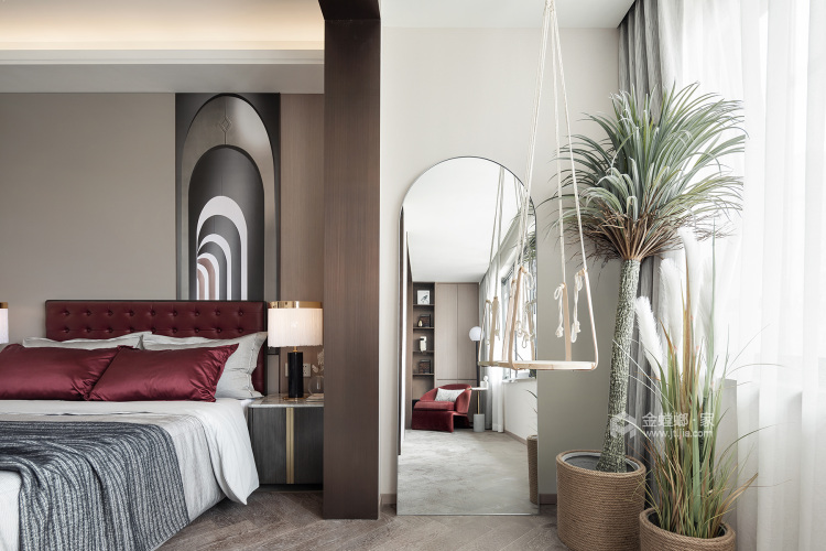 130平今日家园现代风格-摩登，时尚更高级-卧室效果图及设计�说明