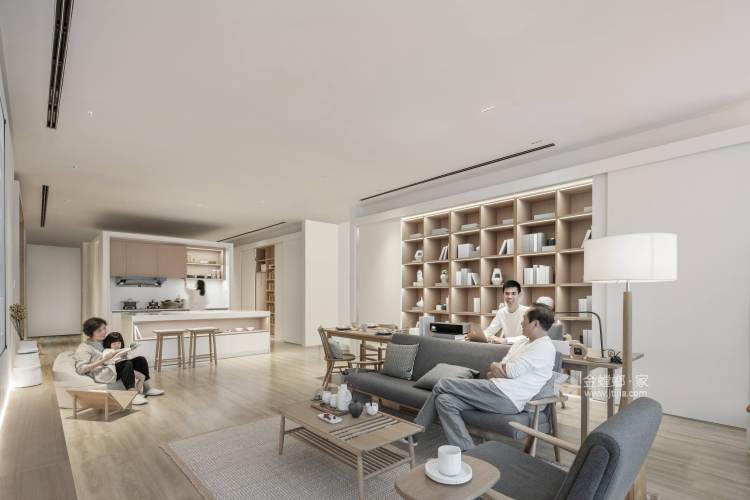 100平人民路568号日式风格-普通人的舒适生活-客厅效果图及设计说明