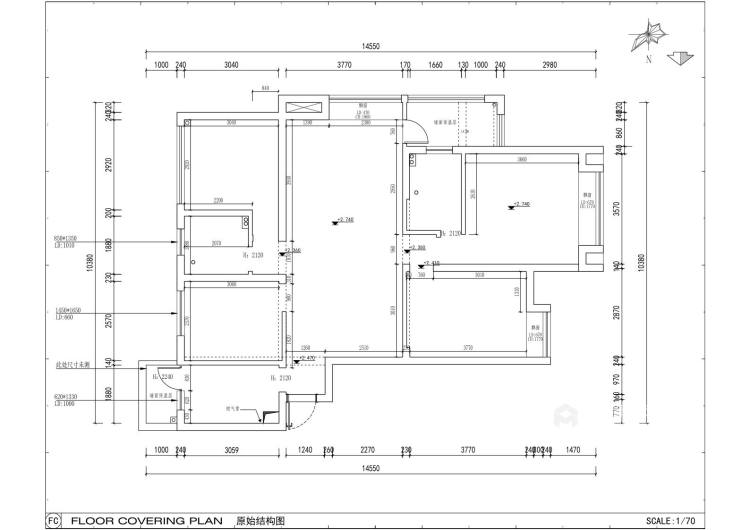 126平水语金城现代风格-高级灰有质感的家-业主需求&原始结构图