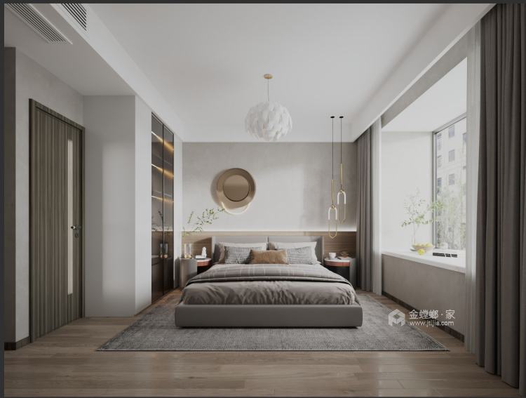 126平水语金城现代风格-高级灰有质感的家-空间效果图
