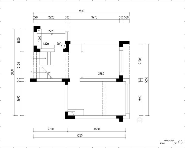 141平新港名城花园现代风格-业主需求&原始结构图