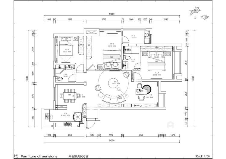 126平水语金城现代风格-高级灰有质感的家-平面设计图及设计说明