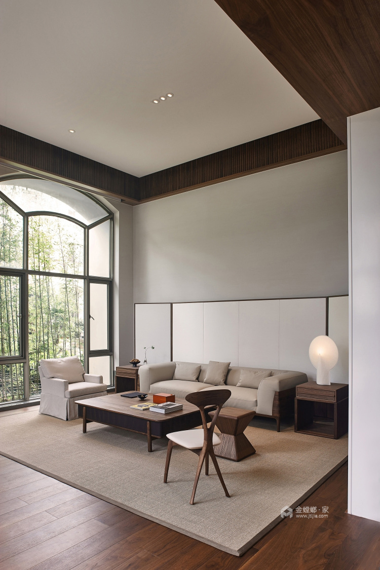 400平碧桂园翠林环玉中式风格-客厅效果图及设计说明
