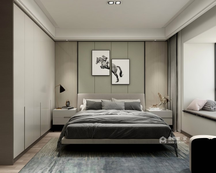 128平狮山原著现代风格-生动且令人沉浸的空间-卧室效果图及设计说明