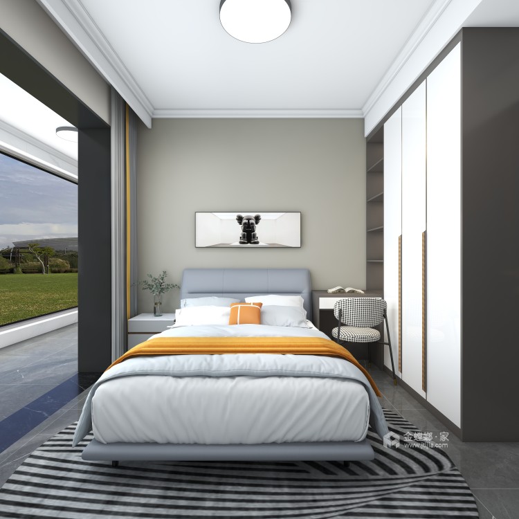 120平翡翠湾现代风格-卧室效果图及设计说明