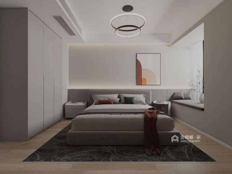 93平美岸观邸现代风格-卧室效果图及设计说明