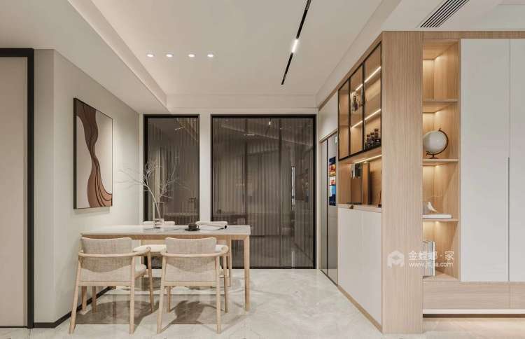 93平美岸观邸现代风格-餐厅效果图及设计说明