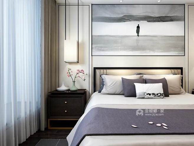 185平北固湾新中式风格-卧室效果图及设计说明