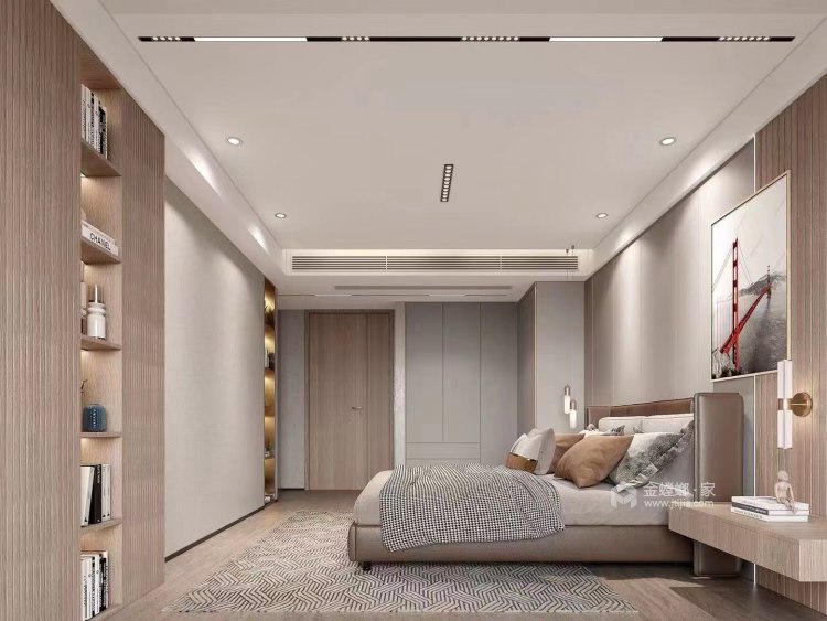 256平仰山墅现代风格-现代与轻奢精致的融和-卧室效果图及设计说明