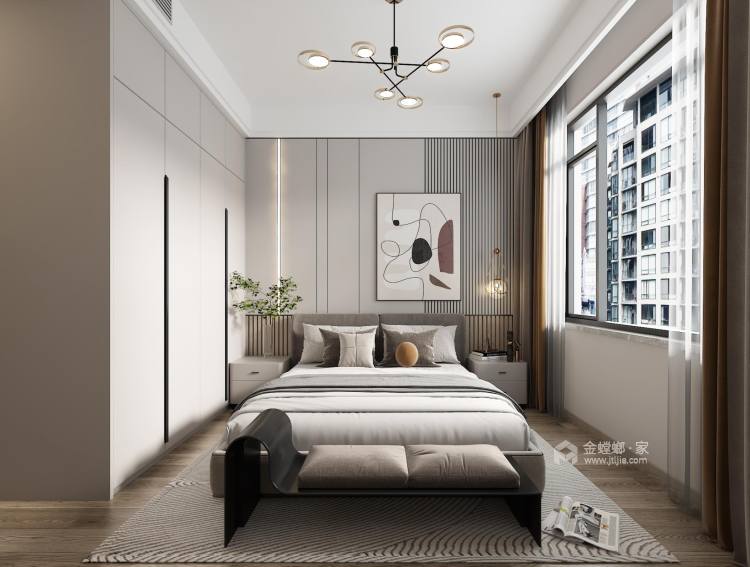 93平南湖世家现代风格-卧室效果图及设计说明