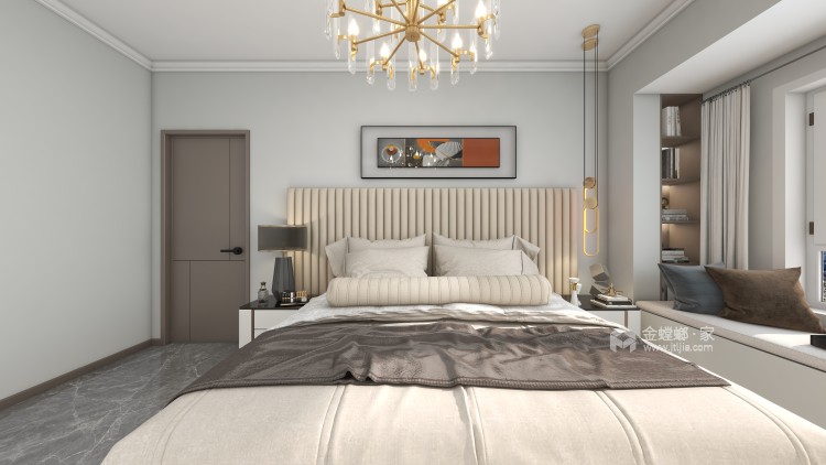 130平运河首府现代风格-卧室效果图及设计说明