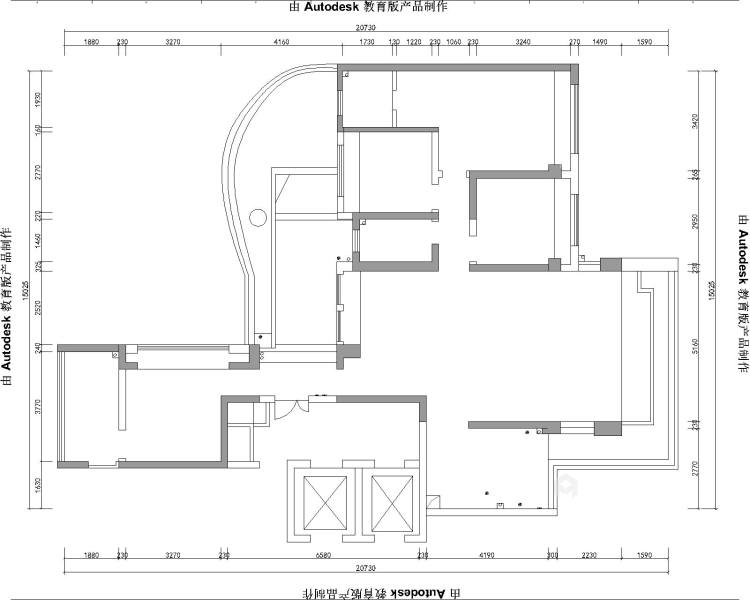 159平长江大院现代风格-平面设计图及设计说明