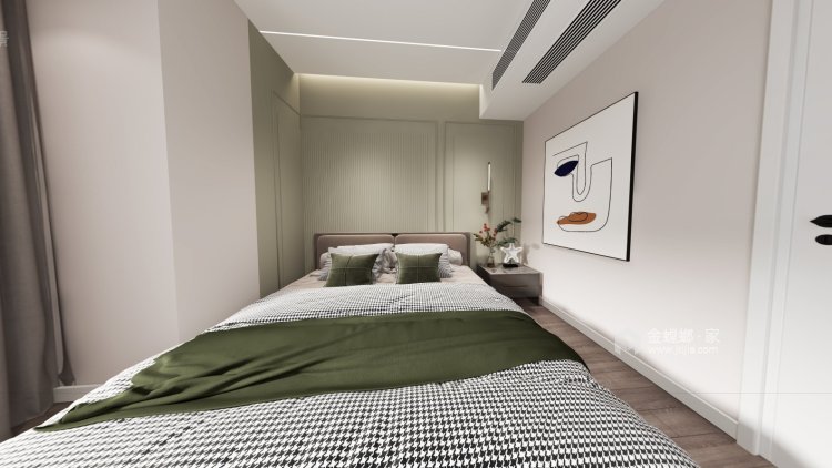 95平云锦台现代风格-卧室效果图及设计说明