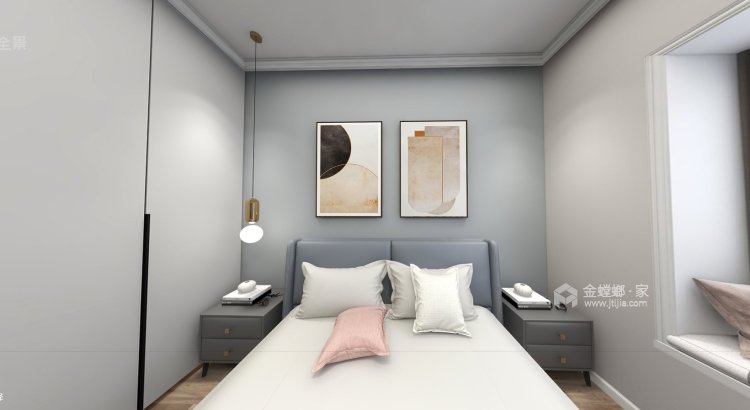 128平合景领峰现代风格-卧室效果图及设计说明