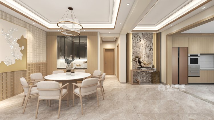 360平鑫康园新中式风格-餐厅效果图及设计说明