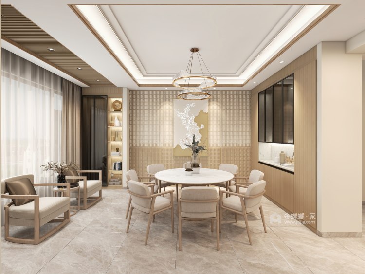 360平鑫康园新中式风格-餐厅效果图及设计说明