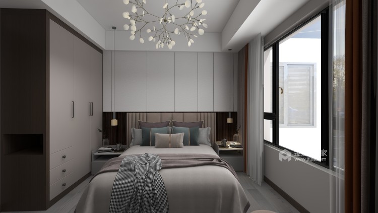 122平天誉现代风格-卧室效果图及设计说明
