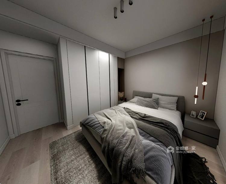 115平春森里现代风格-卧室效果图及设计说明