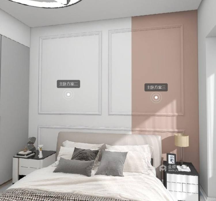 125平中心城现代风格-卧室效果图及设计说明