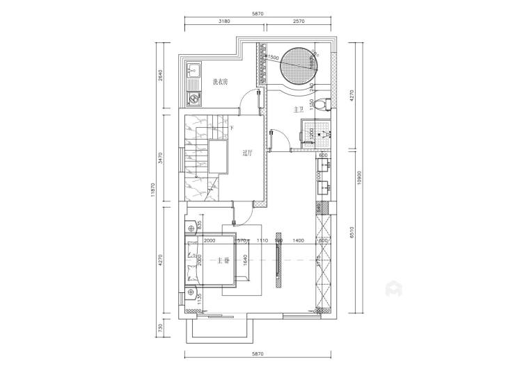 175平旭辉壹号院现代风格-一家人住在一起的房子-平面设计图及设计说明