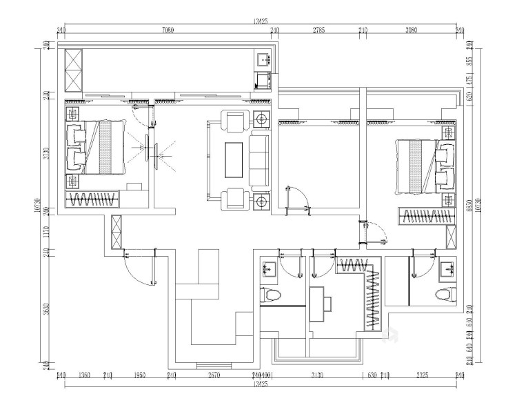 145平铂湾澜庭现代风格-平面设计图及设计说明