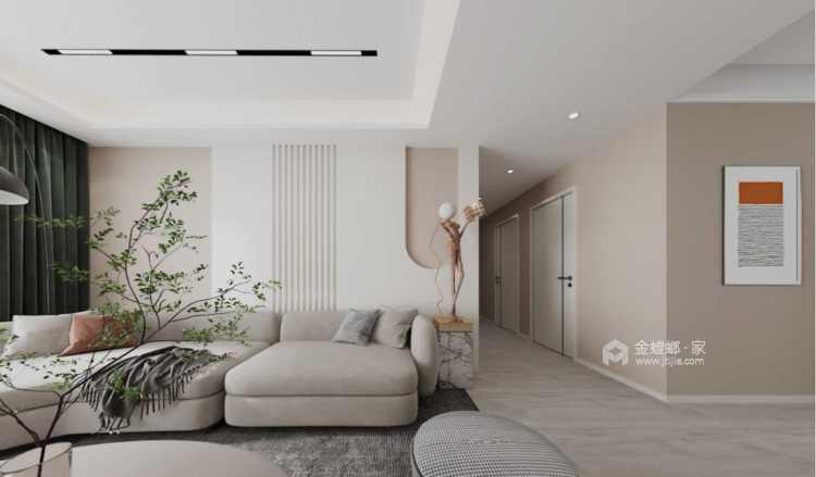 145平铂湾澜庭现代风格-客厅效果图及设计说明